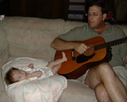 daddy singing for Claire