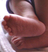 Claire's sweet feet - 18 weeks.